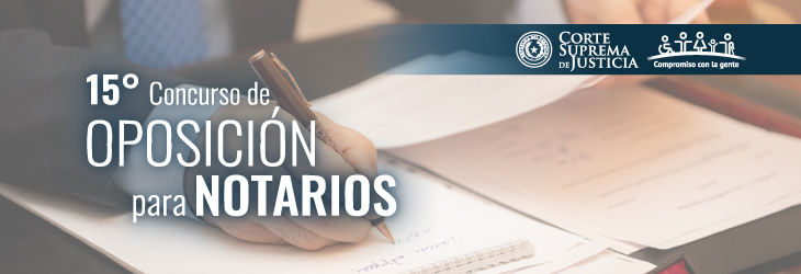 15º Concurso de Oposición para Notarios