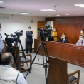 Conferencia de prensa sobre el protocolo aplicado para el ingreso de personas al Palacio de Justicia de Asunción
