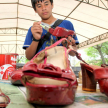 Los zapatos rojos servirán para una obra de arte que representará a todas las mujeres que sufrieron violencia de género y feminicidio.