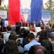 La charla comenzó con una introducción sobre los Tres Poderes del Estado, enfocándose luego en el Poder Judicial y el rol de los magistrados en la comunidad.