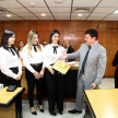 Durante la premiación a los ganadores del Moot Court de Propiedad Intelectual - Segunda Edición.