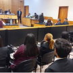 También participaron del desarrollo de un juicio oral y público en planta baja.