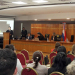 La actividad convocó a magistrados, abogados, funcionarios judiciales, fiscales y defensores del Fuero Laboral en el Salón Auditorio “Dra. Serafina Dávalos” del Palacio de Justicia de Asunción, tanto presencial como vía telemática.