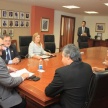 El doctor Antonio Fretes, presidente de la Corte Suprema de Justicia, en reunión con los escribanos.