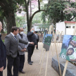 El vicepresidente primero de la Corte Suprema de Justicia, Alberto Martínez Simón, y el ministro Luis María Benítez Riera, en la muestra.