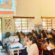 Las juezas Laura Villalba y Angélica González de la Circunscripción Judicial de Concepción conversaron con los alumnos.