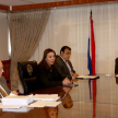 La ministra de Justicia Sheila Abed, el Fiscal General del Estado, Javier Díaz Verón junto al titular de la Corte, Antonio Fretes y al ministro Miguel Oscar Bajac