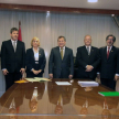 En la reunión participaron el Vicepresidente primero de la CSJ, Luis María Benítez Riera, el presidente de la Circunscripción Judicial de Alto Paraná, Isidro González, el Juez de Paz del Distrito Naranjal, Jorge González, secretario general del municipio.