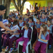 Los estudiantes de las escuales Virgen de Fátima y Divino Niño Jesús, recibieron materiales didacticos con relación a las herramientas jurídicas.