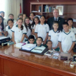 Alumnos del Santa Caterine de Siena estuvieron de visita en el Poder Judicial