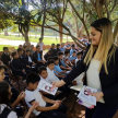 Los alumnos recibieron materiales didácticos sobre el programa educativo.