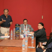 El presidente de la Región Oriental, Mario Apodaca durante su intervención en la reunión.