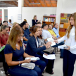 De la charla, participaron aproximadamente 70 docentes de la institución quienes recibieron materiales educativos durante la actividad.