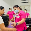 Realizaron chequeos médicos a los niños que se encontraban en el recinto.