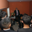 Estudiantes de la carrera de Derecho visitaron la Cámara Gessel del séptimo piso de la Torre Norte.