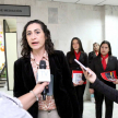 La docente encargada, Karina Escurra, agradeció la oportunidad brindada por la Secretaría de Educación en Justicia para que los alumnos puedan conocer las instalaciones del Palacio de Justicia.