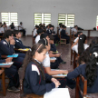 La jueza Penal Adolescente Edith Coronel dialogó con los alumnos sobre temas del sistema penal adolescente.