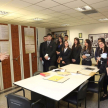 Alumnos del segundo año de la carrera de Derecho de la UCA en sede judicial de Asunción.