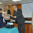 Durante la entrega de certificados.