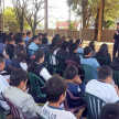 El coordinador Aldo Ávalos dialogó con los alumnos sobre varios temas del proceso penal adolescente.