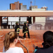 La parte practica se desarrolló en la terraza del edificio de la DRA,