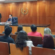 El relator de la Corte Suprema expuso a los alumnos sobre los casos concretos en los que se presenta esta acción y sobre todo para resolver sobre la inconstitucionalidad de las leyes y de otros instrumentos normativos. 