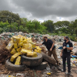 En total fueron quemados 1.0002,7 kg de marihuana.