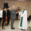 Presidió la celebración eucarística el presbítero Álvaro Lugo, párroco de la Parroquia Virgen de los Dolores.