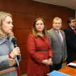 Los participantes de la reunión interinstitucional brindaron una conferencia de prensa al término de la jornada.