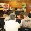  La presidenta en ejercicio de la Circunscripción Judicial de Ñeembucú, Graciela Candia, se dirigió a los presentes durante el acto clausura.