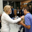 Ministra de la máxima instancia judicial Alicia Pucheta, participó de la entrega de kits de útiles.