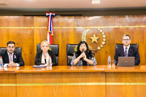 La ministra de la Corte Suprema de Justicia, Carolina Llanes, se desarrolló este martes un taller interinstitucional para abordar el abuso sexual en niños y su impacto social y jurídico.