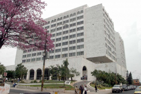 Fachada del Palacio de Justicia de Asunción.