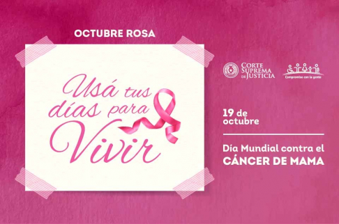 Corte Suprema se adhiere a la campaña de lucha y prevención del cáncer de mama