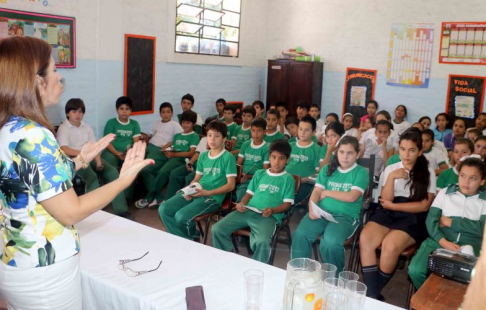 La jueza María Cristina Escauriza durante la charla.