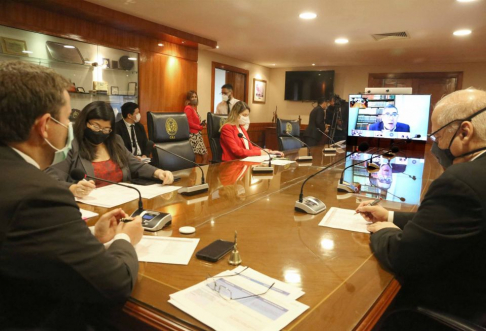 Reunión de la Corte Suprema de Justicia y gremios de abogados (Archivo).