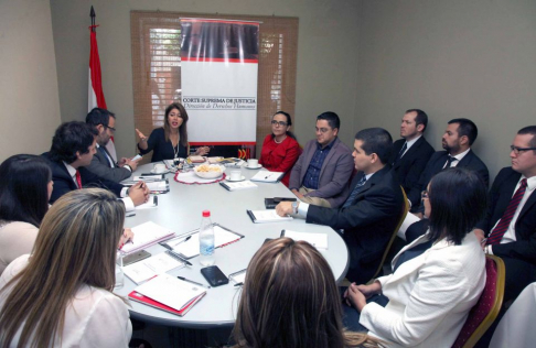 La reunión se realizó esta mañana en la sede judicial de la Dirección de Derechos Humanos de la Corte Suprema de Justicia.