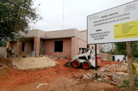 Obras del nuevo Juzgado de Paz de la ciudad de Ñemby finalizarán para el mes de octubre.