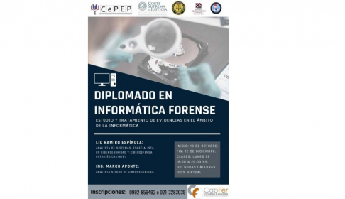 Desarrollarán Diplomado en Informática Forense.