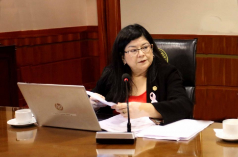 Vicepresidenta primera de la Corte Suprema de Justicia y encargada de la Oficina Técnica Penal (OTP), doctora María Carolina Llanes.