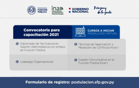 Habilitan curso online con énfasis en administración y gestión pública.