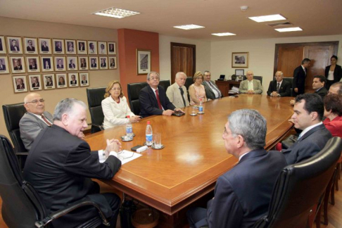 El pleno de la Corte Suprema de Justicia recibió a la comitiva de la OEA.