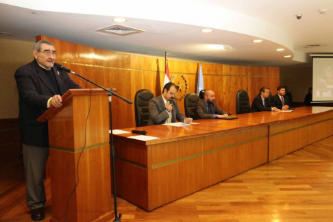 Ministro de la CSJ y encargado de la Dirección Ambiental, doctor Antonio Fretes, expuso sobre la importancia de las cooperaciones con otras instutuciones a fin de lograr una justicia ambiental.