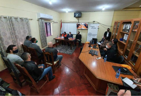 Participaron de la videoconferencia los ministros de la Corte Suprema, doctores César M. Diesel Junghanns y Carolina Llanes.