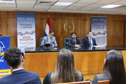 En la ocasión, los alumnos recibieron una charla por parte de los representantes de las salas de la Corte Suprema de Justicia.