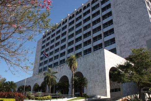 Fachada del Palacio de Justicia.