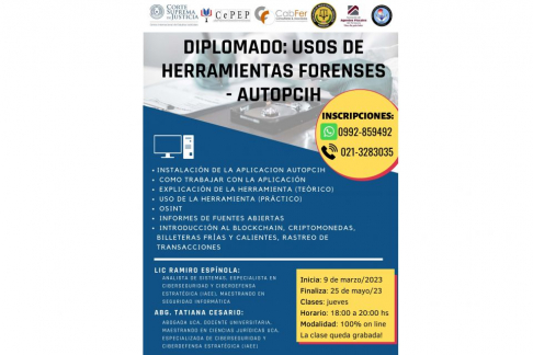 Diplomado: usos de herramientas forenses-Autopcih.