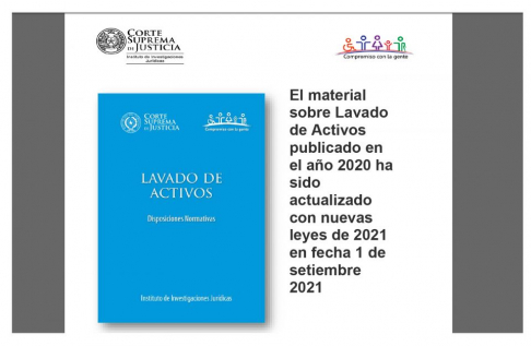 Material actualizado sobre lavado de activos