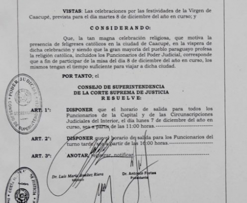 Resolución del Consejo de Superintendencia de la Corte Suprema de Justicia.