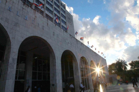 Fachada del Palacio de Justicia de Asunción.